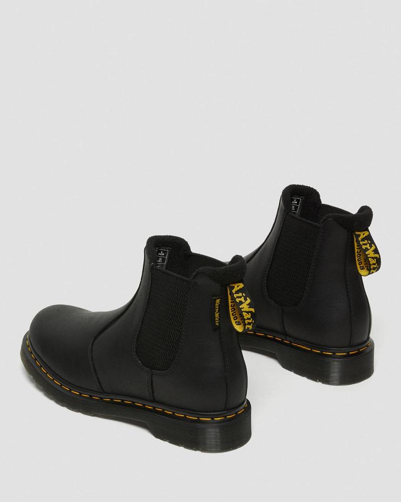 Black Men's Dr Martens 2976 Warmwair Leather Chelsea Boots | CA 491HAP